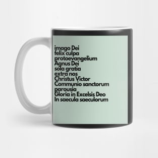 latin summary of the faith, green Mug